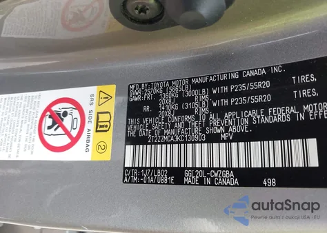 2019 Lexus Rx 350 from USA, damaged, VIN 2T2ZZMCA3KC130903